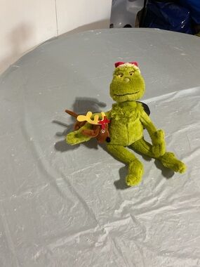 Dr. Seuss The Grinch Plush with Reindeer Holiday Toy - Green 1065